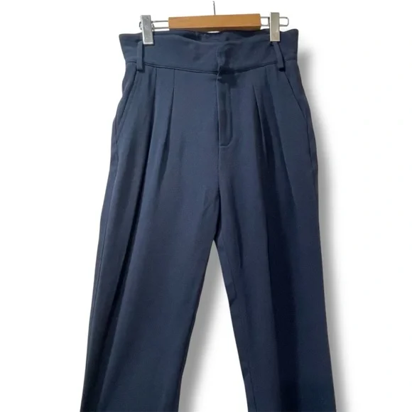 Sezane Austin Drapey Paperbag High Waisted Trousers Sz -2 Preppy Work Academia - Picture 8 of 16